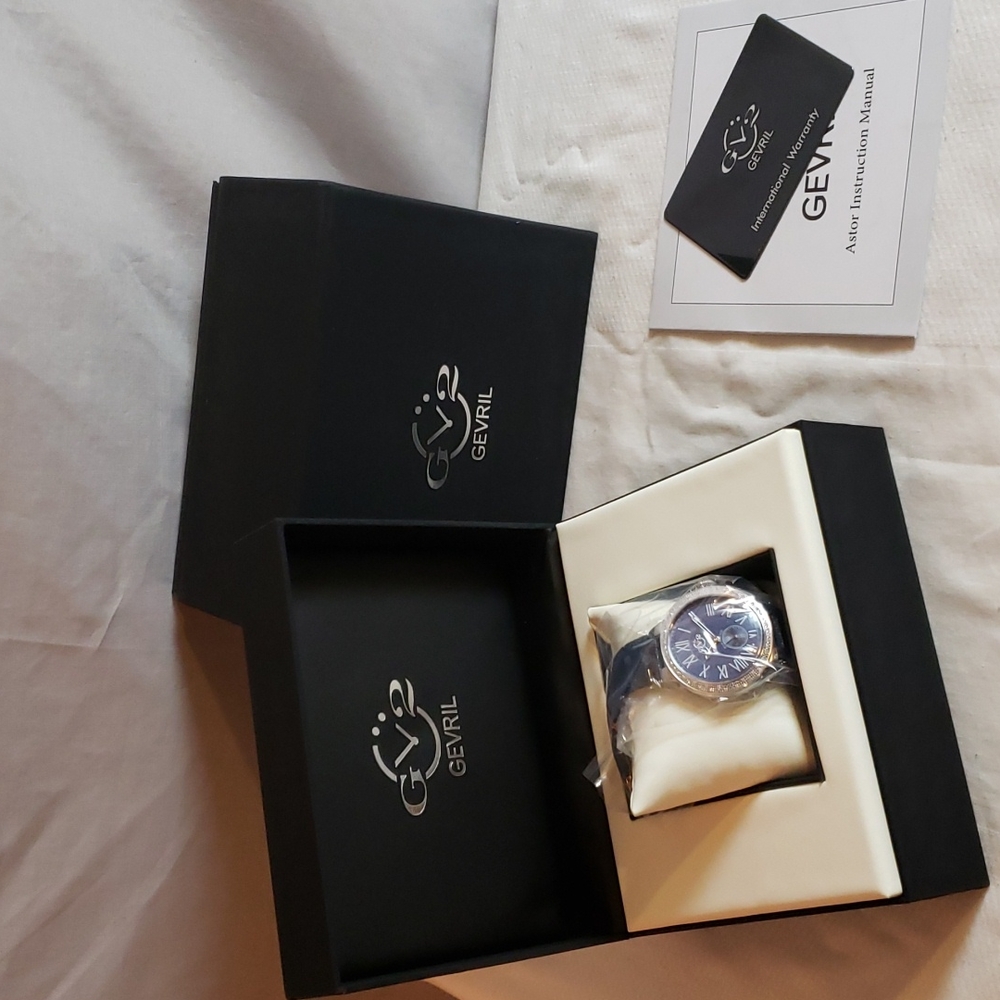 NEW GEVRIL Women's Astor Swiss Diamond Watch,  40mm - 0.24 ctw